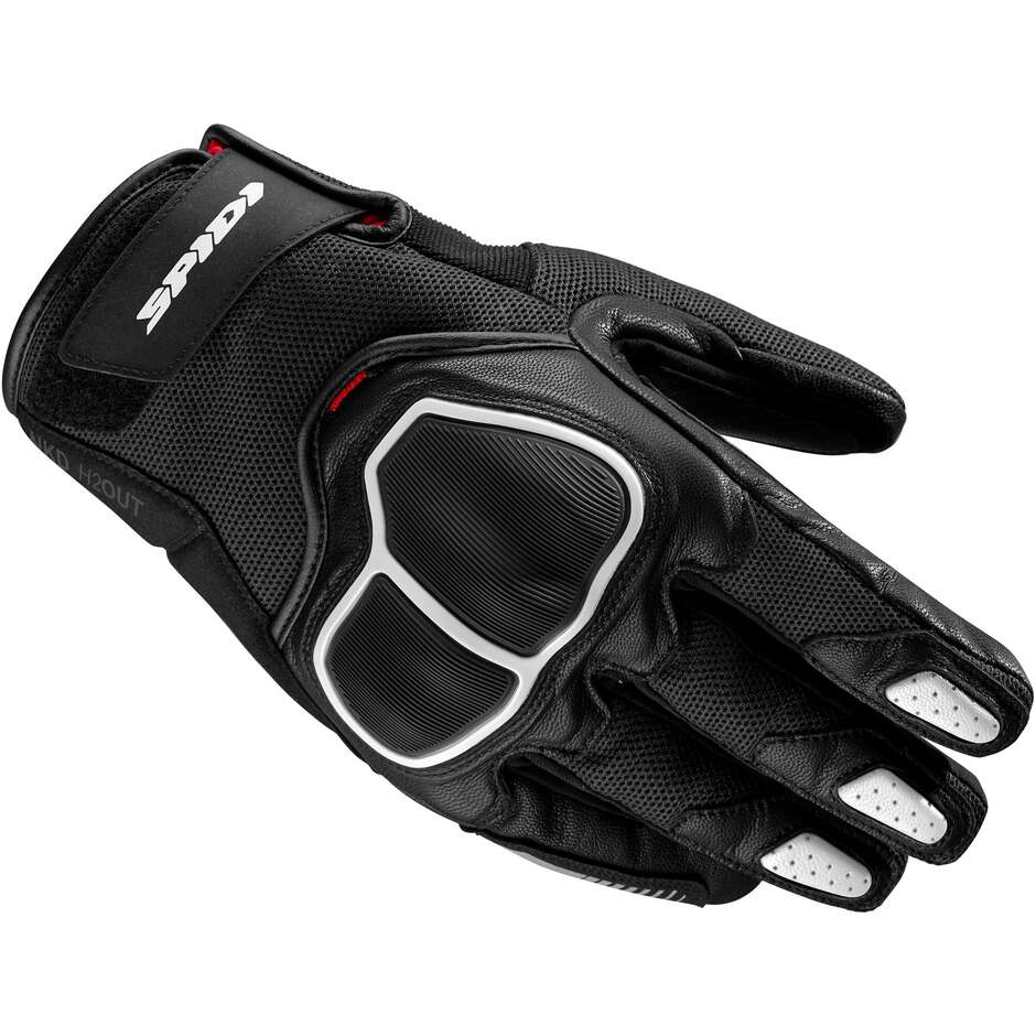 Spidi NKD H2OUT GLOVES Motorcycle Gloves Black White
