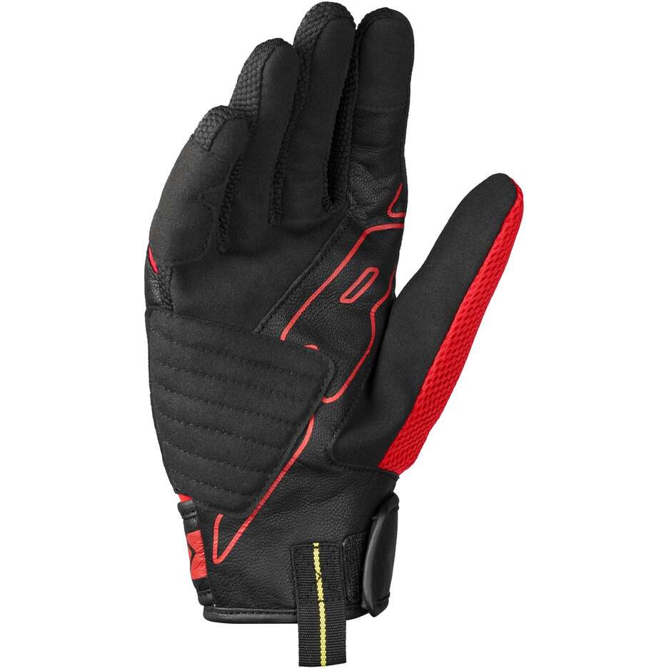 Spidi POWER CARBON Rote Motorradhandschuhe