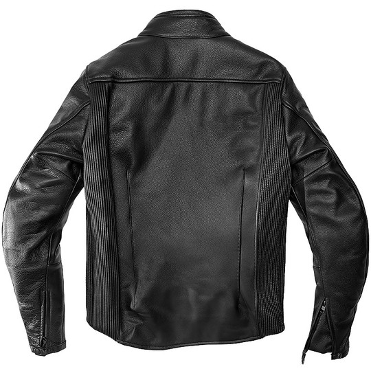 Spidi PREMIUM Black Custom Leather Motorcycle Jacket