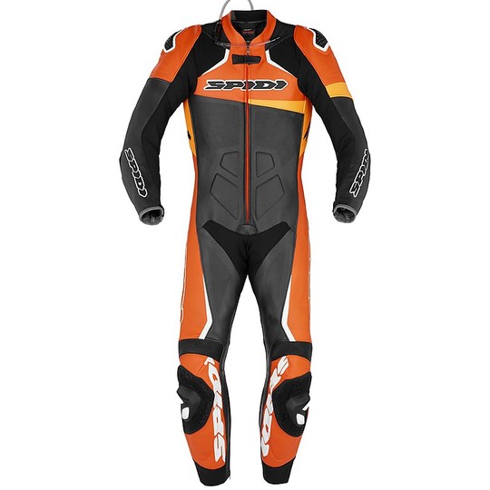 Spidi RACE WARRIOR Perforated PRO Black Motorcycle Racing Leather Suit