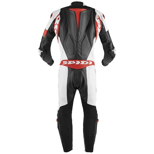 Spidi RACE WARRIOR Perforated PRO Complet Perforated Racing Leather Combinaison de moto Noir Blanc Rouge