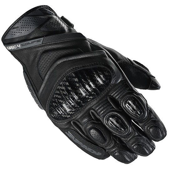 Spidi Racing Leather Gloves Moto Spidi CARBO 4 COUPE 'Black