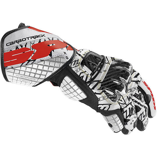 Spidi Racing Leder Motorradhandschuhe CARBO TRACK REPLICA Weiß