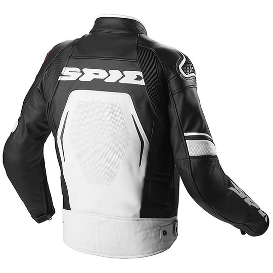 Spidi Racing Lederjacke Moto Racing Spidi EVORIDER PERFORATED Schwarz Weiß
