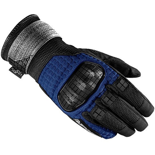 Spidi RAINWARRIOR CE Touring Fabric Motorcycle Gloves Black Blue