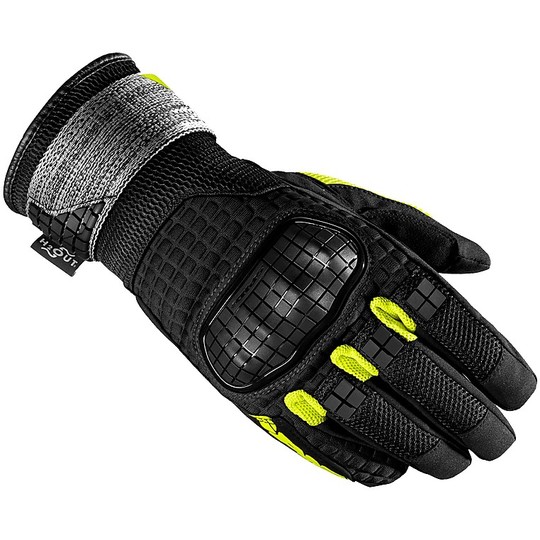 Spidi RAINWARRIOR CE Touring Fabric Motorcycle Gloves Black Yellow