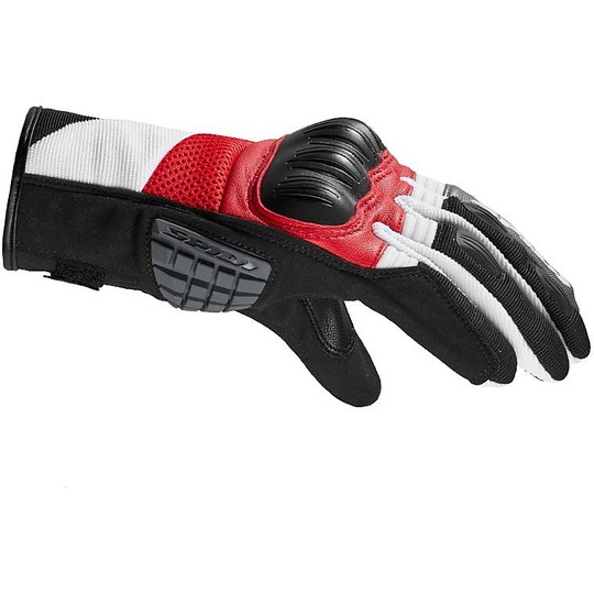 Spidi RANGER Black Motorcycle Leather and Fabric Gloves