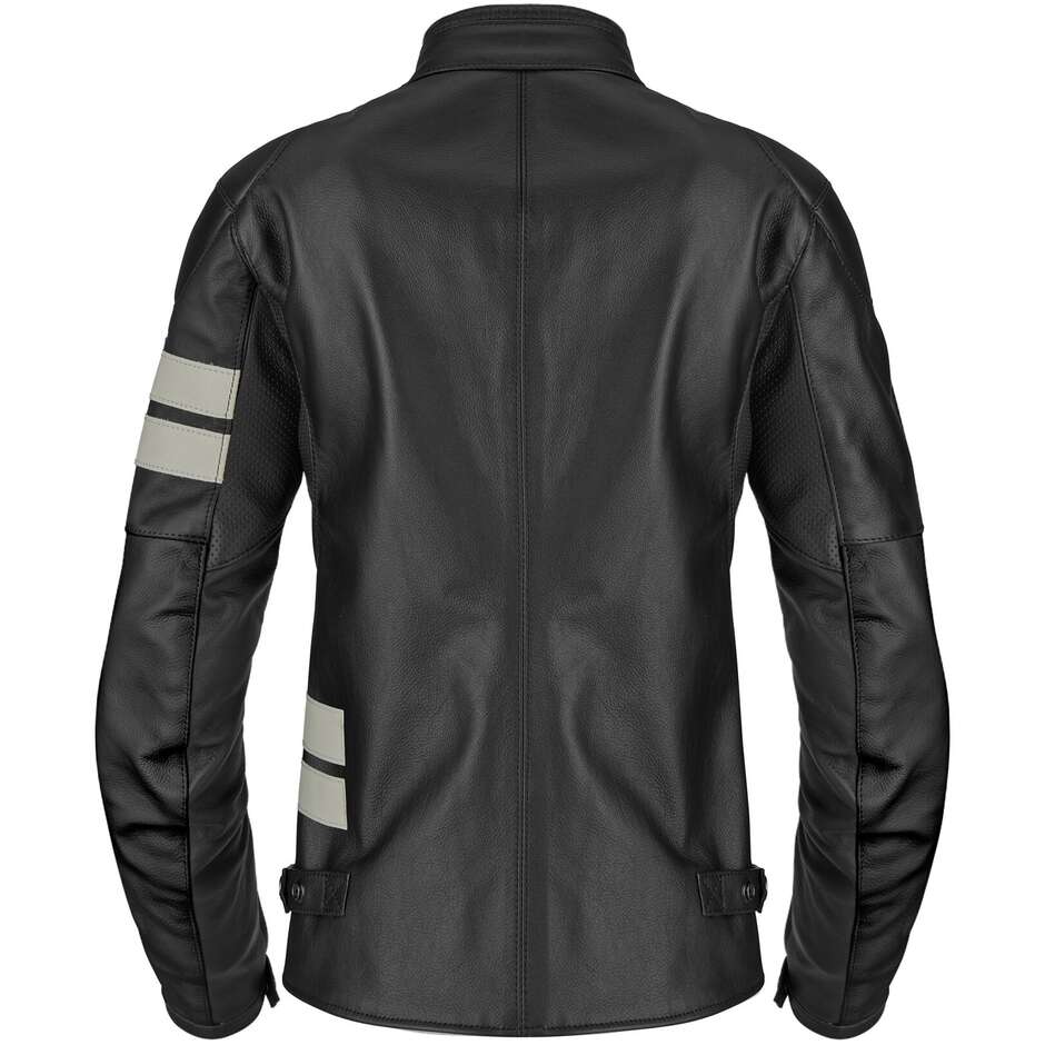 Spidi ROAR LADY Damen Leder-Motorradjacken Ice Black