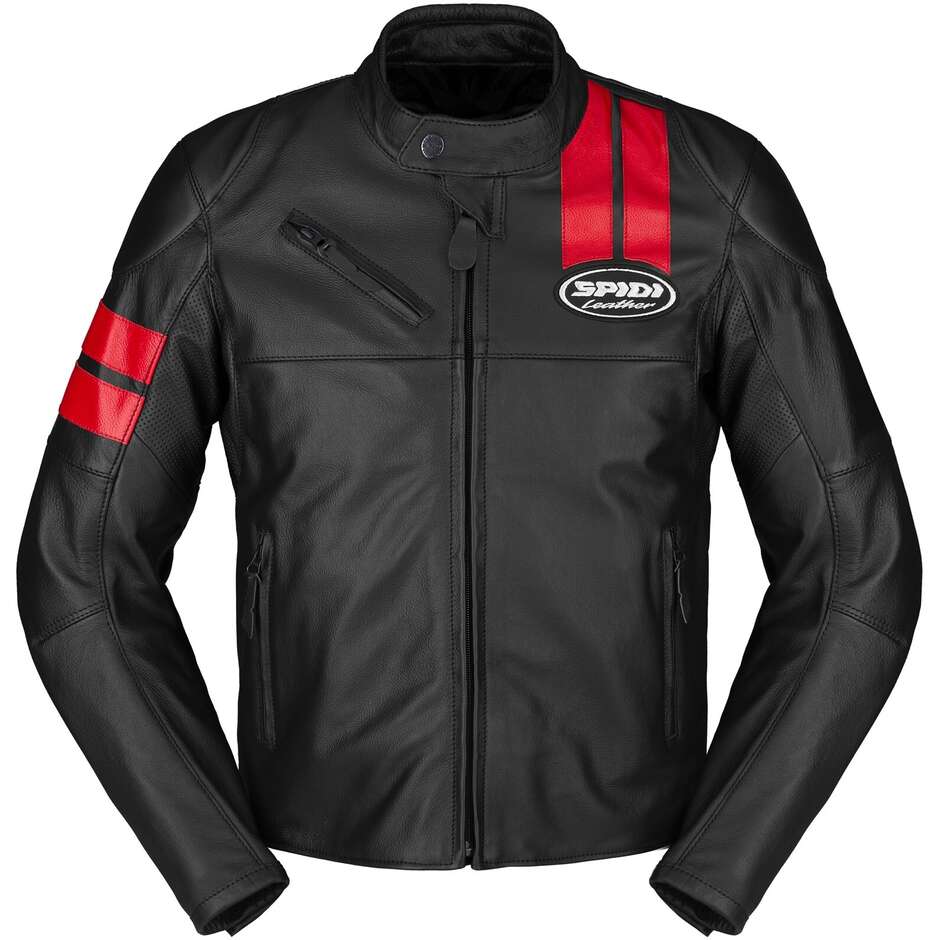 Spidi ROAR Red Leather Motorcycle Jacket