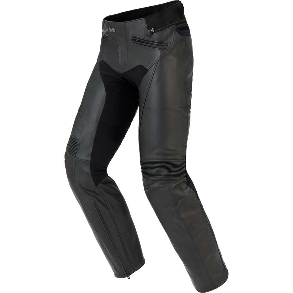 Spidi RR NAKED Black Leather Motorcycle Pants