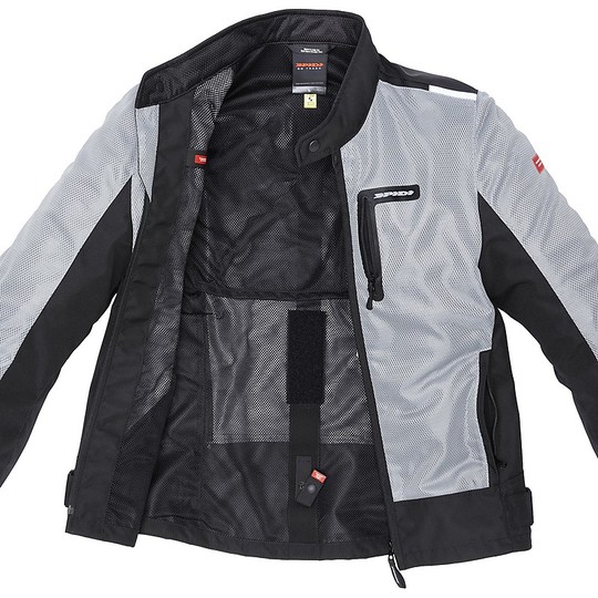 Spidi SOLAR NET Motorcycle Jacket In Perforated Fabric Gray