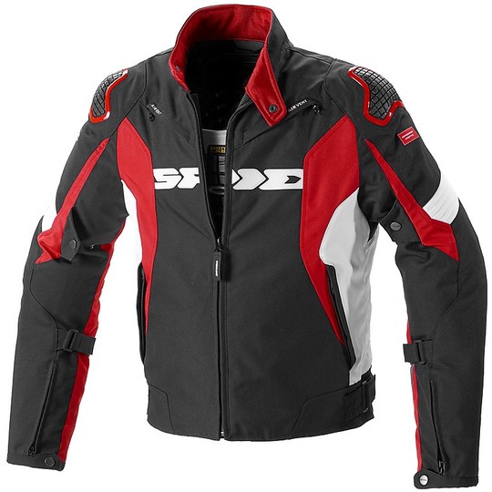 Spidi SPORT WARRIOR H2Out Fabric Motorcycle Jacket Black Red