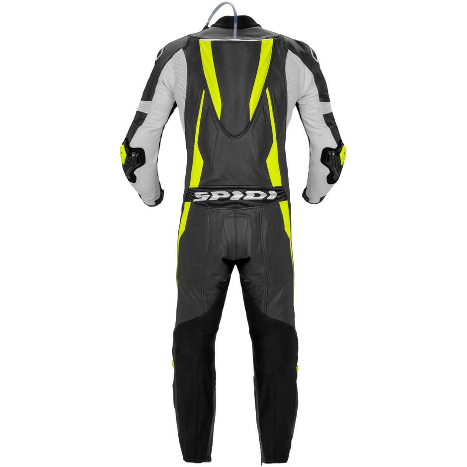 Spidi SPORT WARRIOR PERFORATED PRO Full Perforated Racing Leather Motorcycle Suit Black Yellow