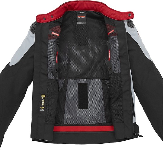 Spidi SPORT WARRIOR TEX CE Textile Motorcycle Jacket Black Gray