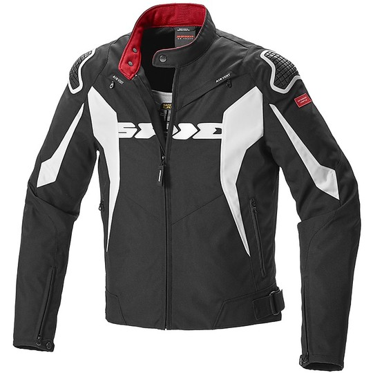 Spidi SPORT WARRIOR TEX CE Textile Motorcycle Jacket Black White