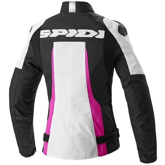 Spidi SPORT WARRIOR TEX Lady Lady Motorcycle Jacket In White Pink