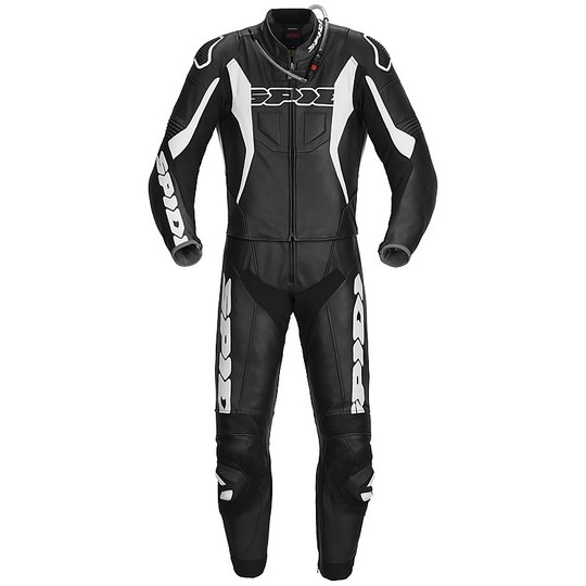 Spidi SPORT WARRIOR TOURING Black Leather Divisible Motorcycle Suit