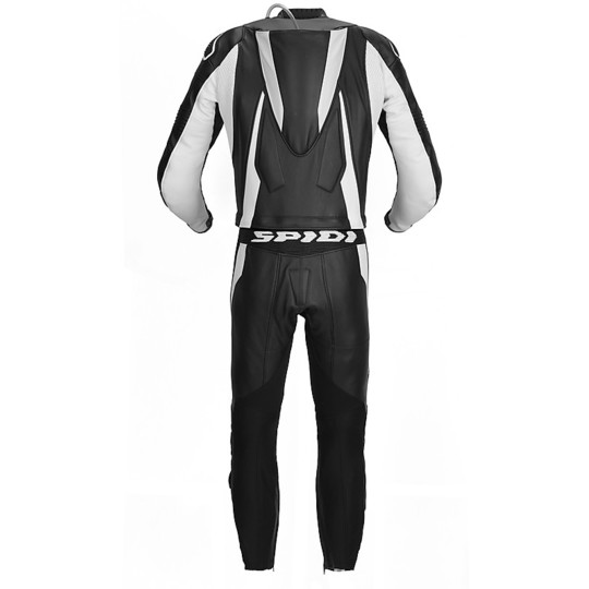 Spidi SPORT WARRIOR TOURING Black Leather Divisible Motorcycle Suit