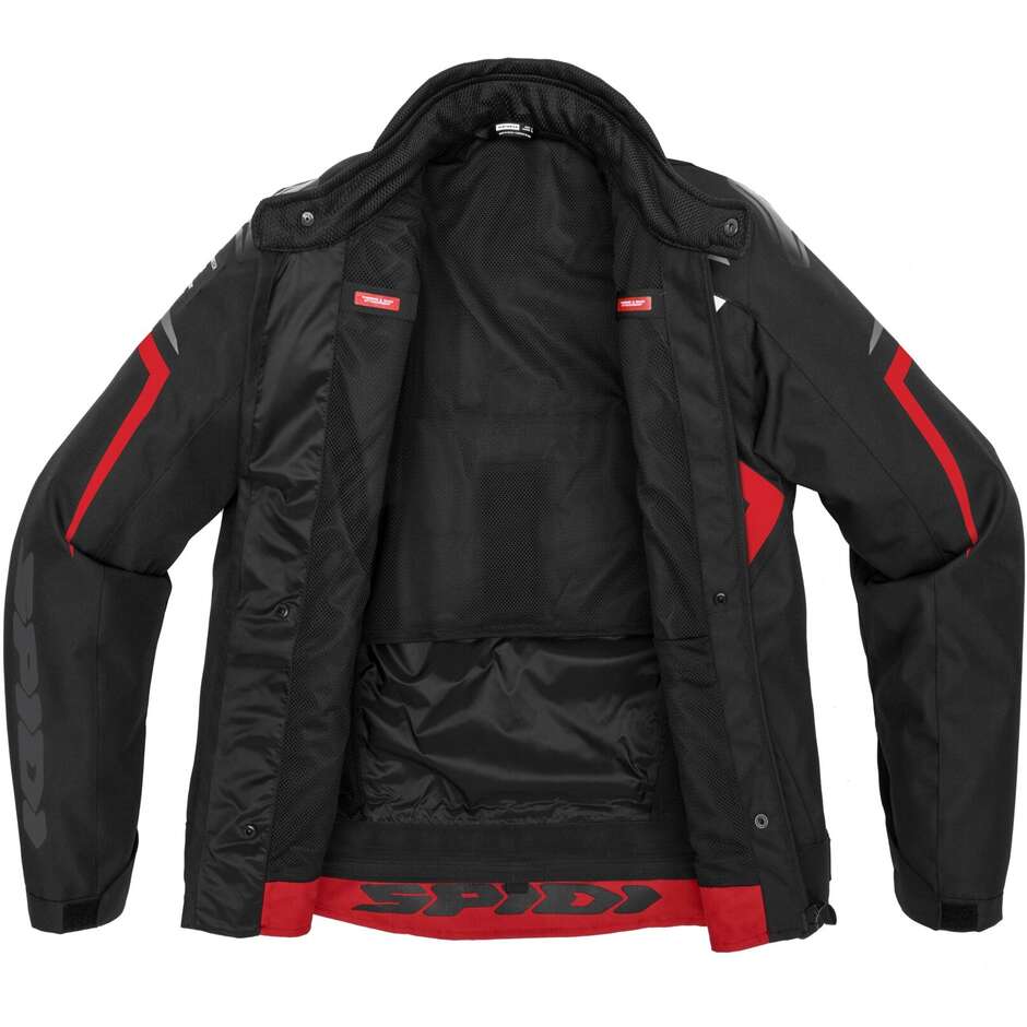 Spidi SPORTMASTER H2OUT Motorcycle Jacket Black Red