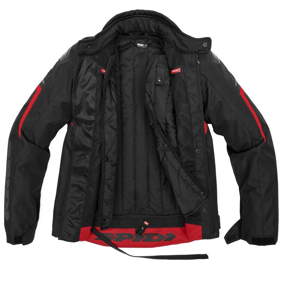 Spidi SPORTMASTER H2OUT Motorcycle Jacket Black Red
