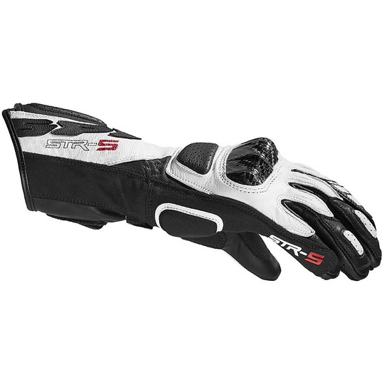 Spidi STR-5 LADY Women's Leather Motorcycle Gloves Black White