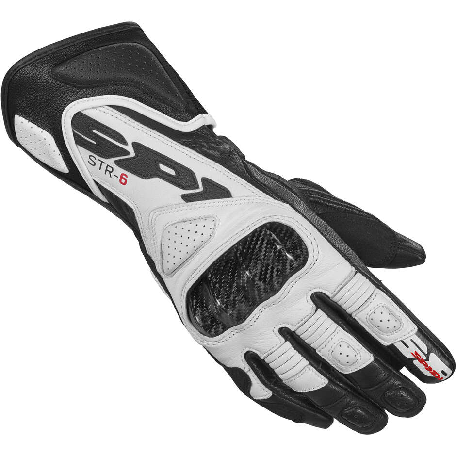 Spidi STR-6 LADY Women's Motorcycle Gloves Black White
