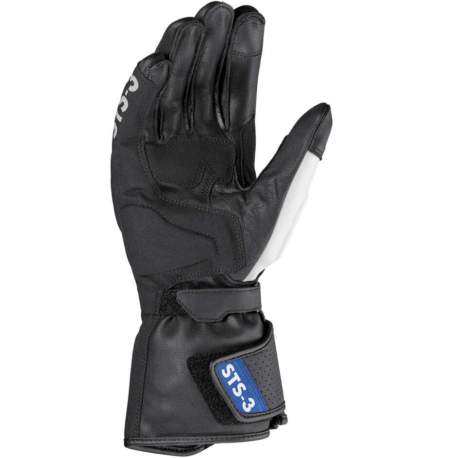 Spidi STS-3 Touring Leather Motorcycle Gloves Black Blue
