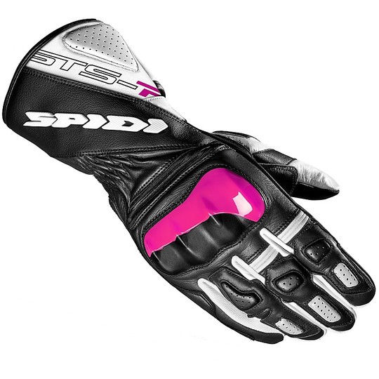 Spidi STS-R2 Lady Motorcycle Leather Gloves Lady Black Pink