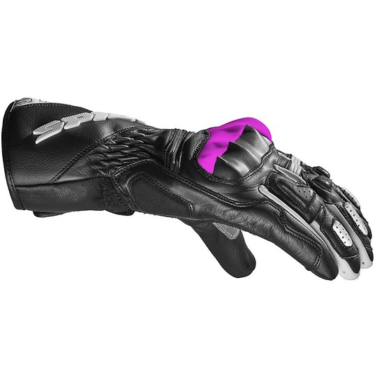 Spidi STS-R2 Lady Motorcycle Leather Gloves Lady Black Pink