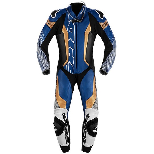 Spidi SUPERSONIC Perf. Perforated Full Leather Professional Leather Suit. PRO Blue