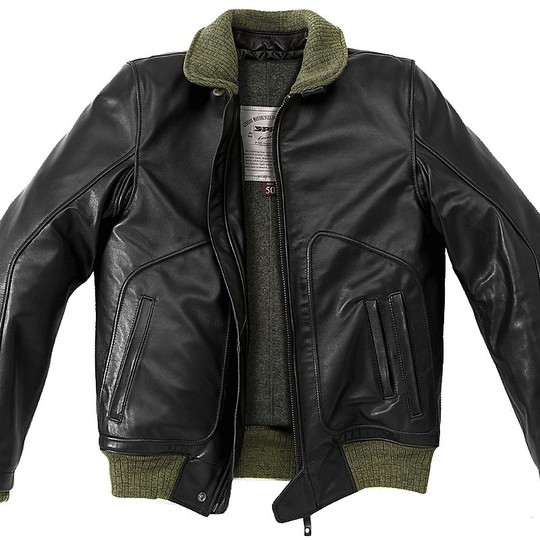 Spidi TANK JACKET Urban Leather Motorcycle Jacket Black