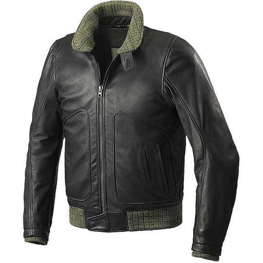 Spidi TANK JACKET Urban Leather Motorcycle Jacket Black