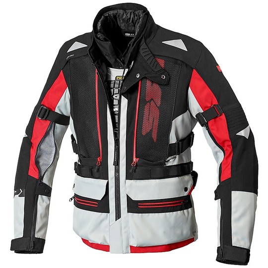 Spidi Touring Jacket 3 Layers CE Spidi H2Out ALLROAD Ice Red