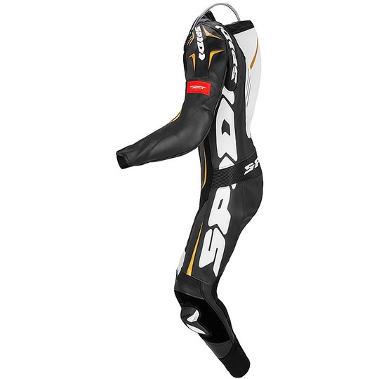 Spidi TRACK WIND PRO Motorcycle Leather Suit Professional Full Black Gold