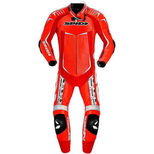 Spidi TRACK WIND REPLICA EVO Professional Racing Leather Suit. Red