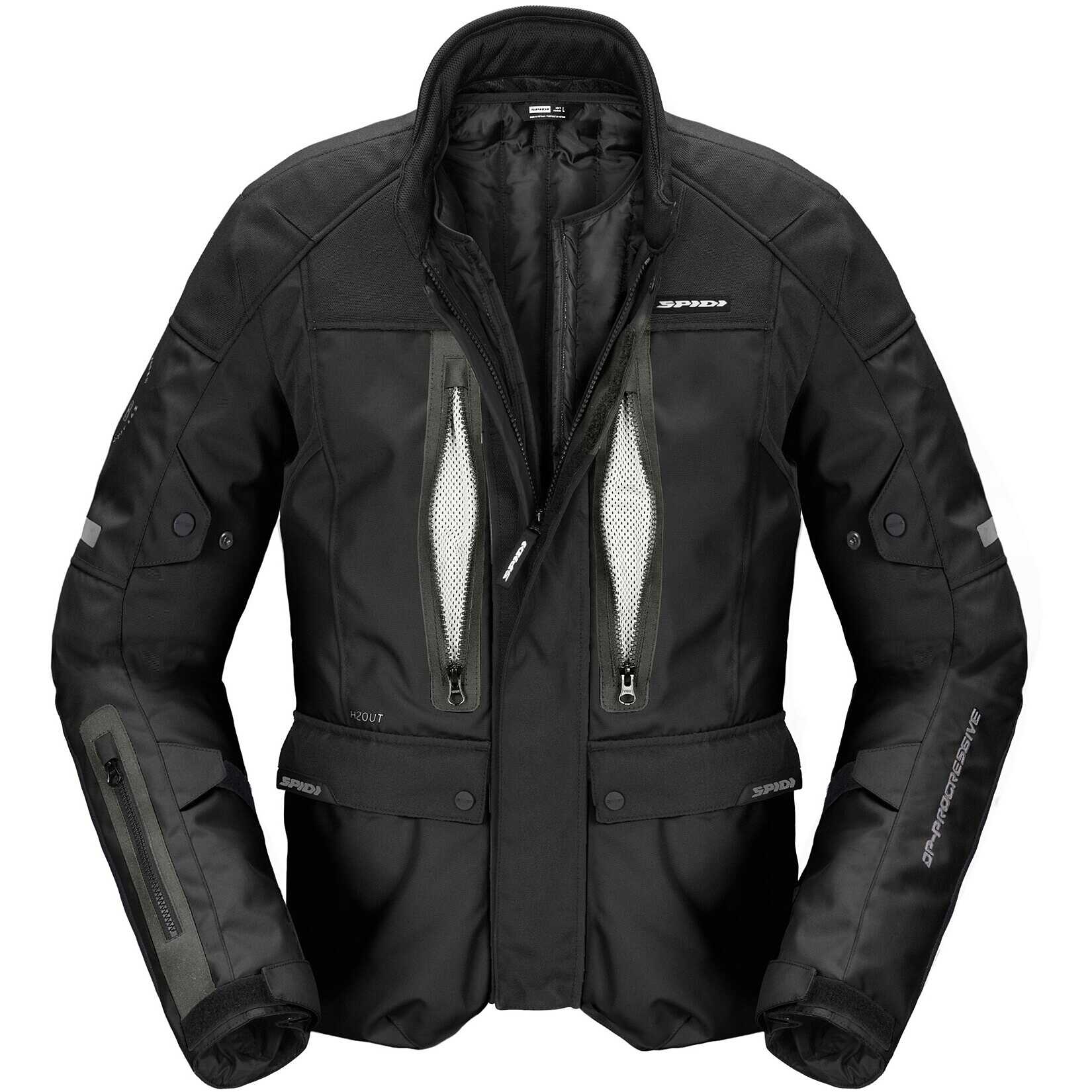 Spidi TRAVELER 3 Black Motorcycle Jacket For Sale Online Outletmoto.eu