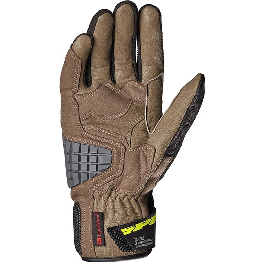 Spidi TX-PRO Brown Touring Leather Motorcycle Gloves