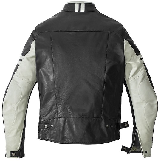 Spidi VINTAGE Custom Leather Motorcycle Jacket Black Ice