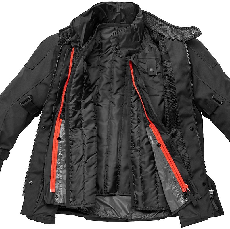 Spidi Voyager 4 H2OUT Motorradjacke – Wasser- Und Winddicht, Mit Protektoren, Schwarz/grau