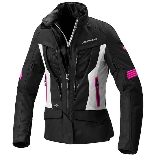 Spidi VOYAGER Women's Touring Jacket Black Gray Pink