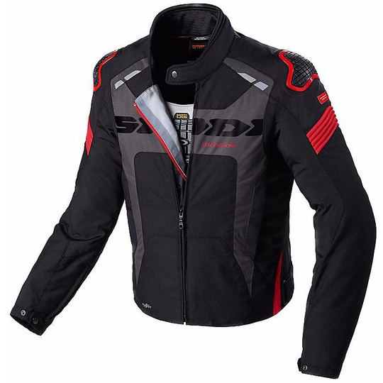 Spidi WARRIOR H2Out Sport Fabric Motorcycle Jacket Black Red