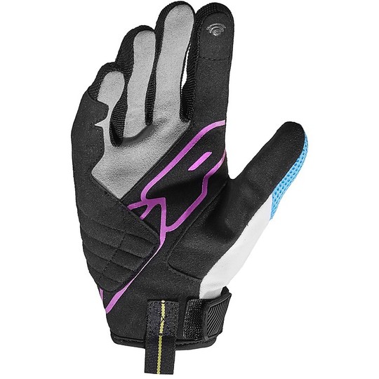 Spidi Women's Motorcycle Gloves FLASH-R EVO Black White Pink
