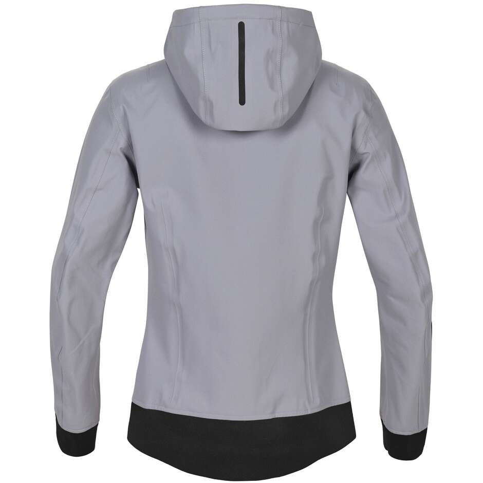 Spidi Women's Motorcycle Jacket HOODIE SHELL LADY Zinc