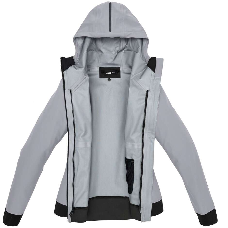Spidi Women's Motorcycle Jacket HOODIE SHELL LADY Zinc