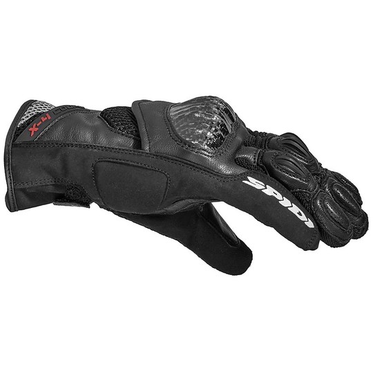 Spidi X-4 COUPE 'Motorcycle Racing Leather Gloves Black White