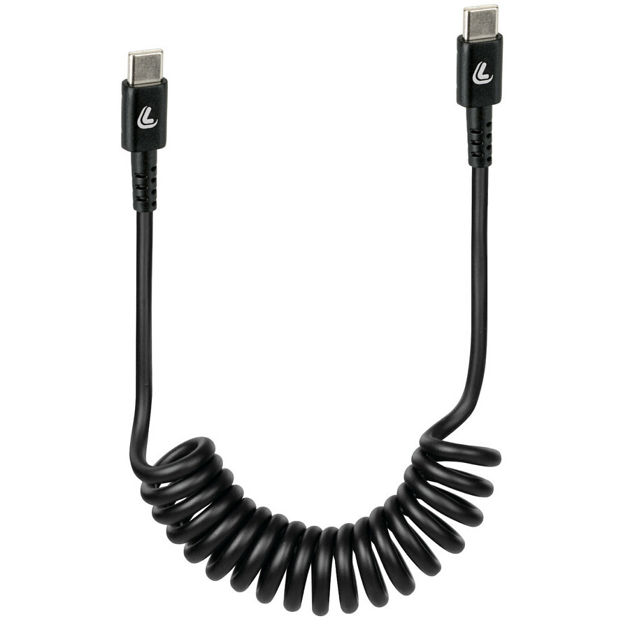 Spiral USB Cable Lamp Type-C to Type-C - 100 cm - Black