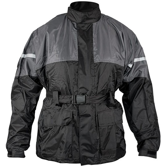 Split Rain Suit 2 Pieces Motorcycle A-Pro ACQ001 Black Gray