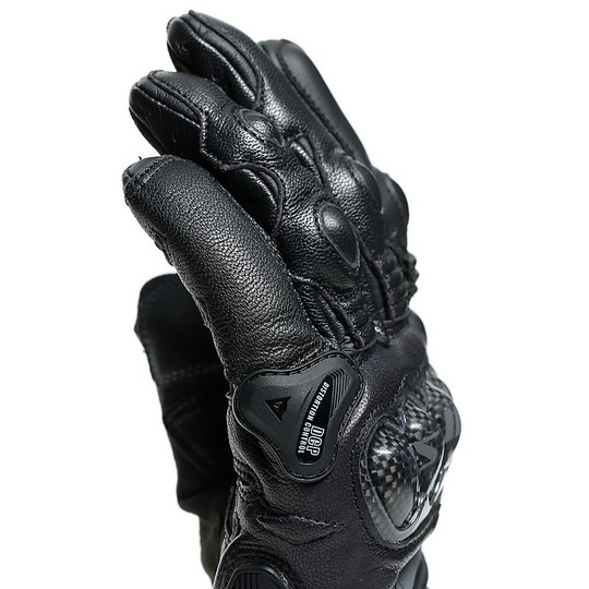 Sport Motorcycle Gloves in Dainese CARBON 3 SHORT Black Leather