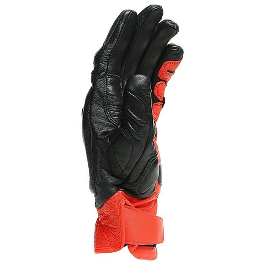 Sport Motorcycle Gloves in Dainese Leather 4 STROKE 2 Black Red