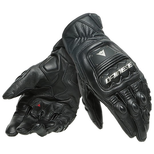 Sport Motorcycle Gloves in Dainese Leather 4 STROKE 2 Black